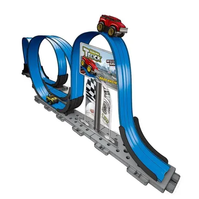 Set de joaca Racing Track Road Racing cu 2 bucle si 1 masinuta 22.5 x 135 x 34.5 cm
