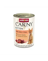 ANIMONDA Carny Kitten Veal&Chicken&Turkey 400 g Hrana pisoi, cu vitel, pui si curcan