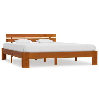 vidaXL Cadru de pat, maro miere, 180 x 200 cm, lemn masiv de pin