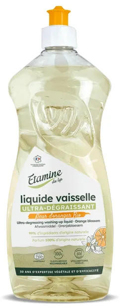 Detergent bio ultra degresant pentru vase cu parfum de flori de portocal, 1000ml, Etamine