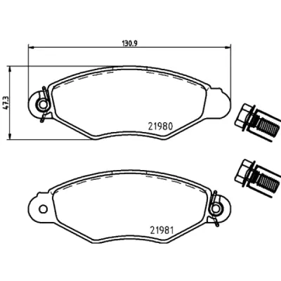Set placute frana, frana disc PAGID T9073