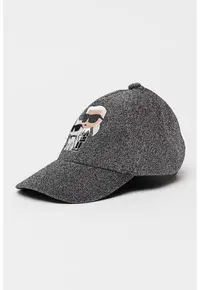 Sapca baseball cu monograma brodata - Negru/Argintiu