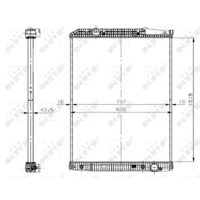 Radiator, racire motor NRF 509578