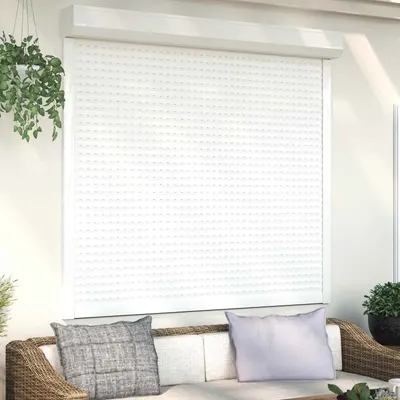 vidaXL Obturator rulant Manual Alb 160 x 150 cm Aluminiu și Poliuretan