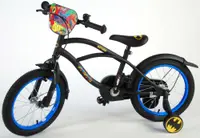 Bicicleta pentru copii EL Batman 16 inch, frana de mana pe ambele roti, scaun si ghidon reglabil, spite, roti gonflabile