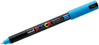 Marker permanent ultra fin Uni Posca - PC-1MR, 0,7 mm, albastru deschis