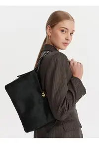 Geanta dama - piele naturala - neagra - One Size INTL