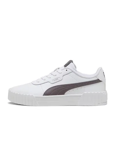 Pantofi sport Carina 3.0 de piele cu garnituri de piele ecologica - Alb/Maro