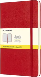Agenda cu coperti tari Moleskine Classic Squared - Rosie, file cu patratele