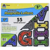 Teacher Created Resources Plaid Bold Block 3" Magnetic Letters.