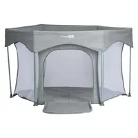 Tarc de joaca FreeON in forma de hexagon, pliabil, cu geanta de transport, 117x74 cm Grey