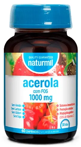 Acerola, 1000 mg, 60 tablete, Naturmil
