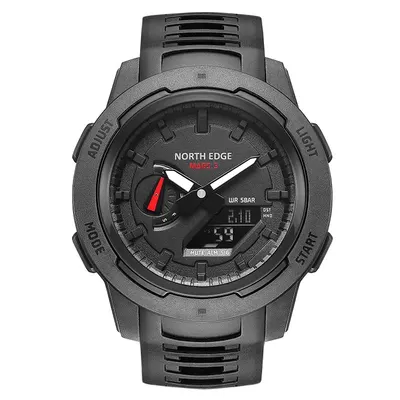 Ceas barbatesc de mana North Edge Pedometru Lumina de fundal DST Negru