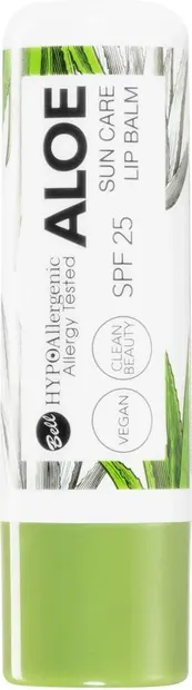 Bell HYPOAllergenic Balsam de buze cu protecție solară și aloe vera, SPF25, 4.4 g