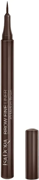 IsaDora Creion vegan pentru sprancene ultra fin, 43 Medium Brown, 1.1 ml