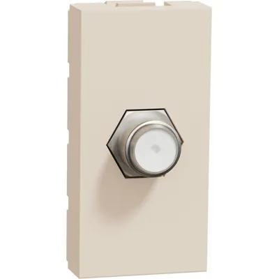 Priza TV cablu coaxial tip F 1m Schneider Noua Unica NU346844, bej