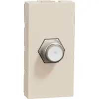 Priza TV cablu coaxial tip F 1m Schneider Noua Unica NU346844, bej