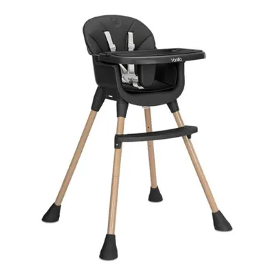 Scaun inalt de masa, Lorelli Vanilla, 3 in 1, Black