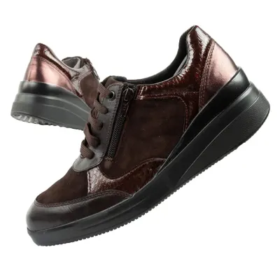 Șireturi Scholl Emma din piele întoarsă, maro închis [F302391019] 36
