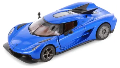Mașinuță metalică Kinsmart - Koenigsegg Jesko Absolut, 1:34, albastru