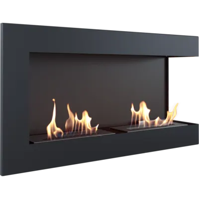 DELTA negru colt dreapta - 90 x 48 x 28 cm