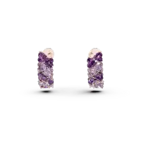 Cercei din aur roz cu ametiste heart de 4.3ct