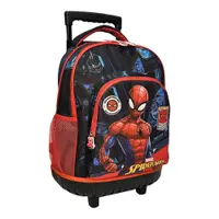 Troler multicolor cu bretele ajustabile si intarite, Grande, doua compartimente, 44x33x23 cm, Spiderman Engros