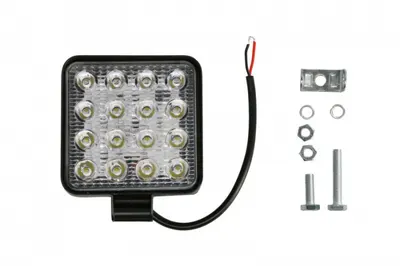 Lumina lucru (Epistar LED, 10-30V, 48W, 3840lm, numar elemente LED: 16x3W, inaltime: 110mm, latime: 110mm, adancime: 25mm)