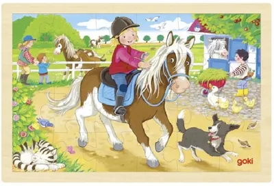 Puzzle pentru copii Goki - Pony Farm, 24 de piese