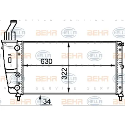 Radiator, racire motor HELLA 8MK 376 718-081