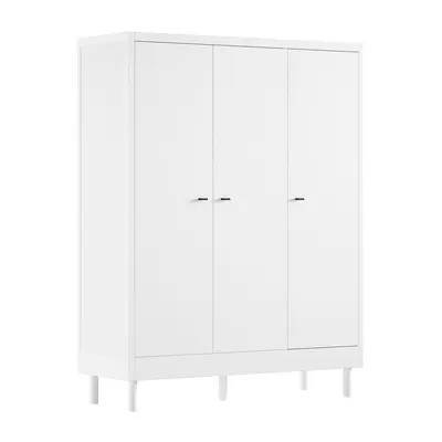 Șifonier de copii alb din lemn de fag 146x190x55 cm Forrest – Vipack