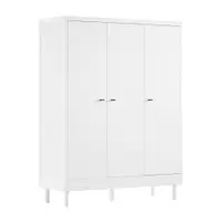 Șifonier de copii alb din lemn de fag 146x190x55 cm Forrest – Vipack