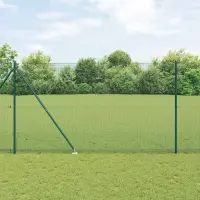 vidaXL Gard de sârmă sudată cu țepi 50 x 1,5 m Oțel acoperit cu PVC