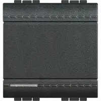 Intrerupator cu revenire (sonerie) 2 module 10A Living Light Bticino L4005M2A, antracit