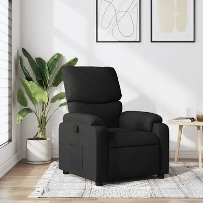 Gossi fotoliu rabatabil, negru, material textil