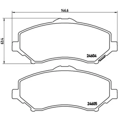 Set placute frana, frana disc BREMBO P 11 022
