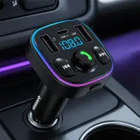 Modulator FM, Hands-Free Kit cu 10 functii, QC 3, Port USB Type-C, Negru - Default Title
