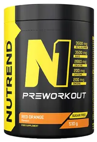 N1 Pre-Workout, portocală roșie, 510 g, Nutrend