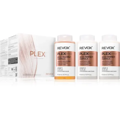 Revox B77 PLEX Hair Rebuilding System Professional Set set pentru par vopsit si deteriorat pentru uz profesonial 3x260 ml