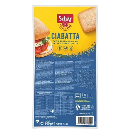 Paine ciabatta fara gluten Ciabattine, 200g, Schar