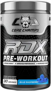 RDX Pre-Workout, zmeură albastră, 420 g, Core Champs by Kai Greene