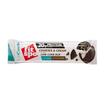 Baton proteic cu biscuiti si frisca Locarb, 60g, FitSpo