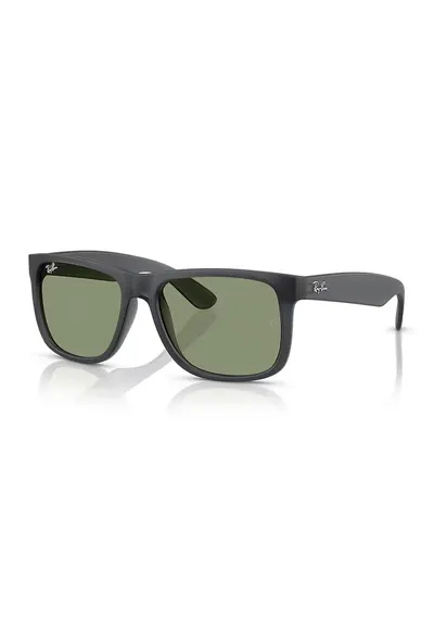 Ochelari de soare wayfarer cu logo discret Justin - Gri inchis