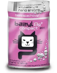 BAZYL Ag+ Compact nisip litiera pisici 20 L
