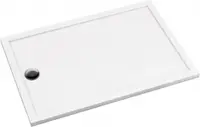 Cadita de dus dreptunghiulara, din acril, alba, 120x90x4.5 cm, Deante Prizma