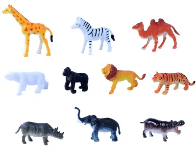 Set de figurine Rappa - Animale sălbatice , 10 buc. , 5-6.5 cm