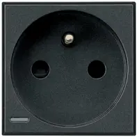 Priza 2P+T Axolute FR/BE - Conexiune cu surub - Antracit - 2 module