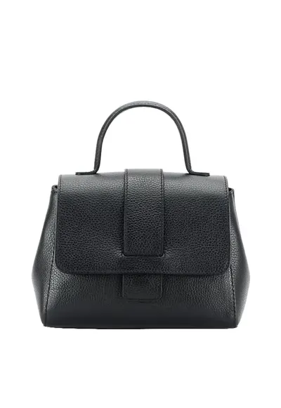 Geanta din piele naturala neagra 1047 123 12157 - Negru