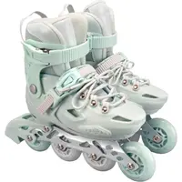 Role reglabile Pastel Mint Green, roti luminoase silicon, sina aluminiu,S(28-31)