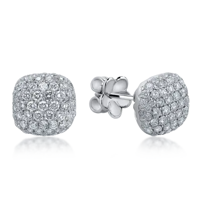 Cercei din aur alb cu diamante de 1.68ct